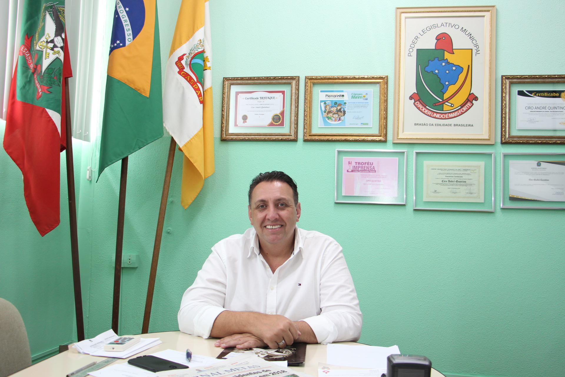 Ciro André Quintino é eleito presidente da Câmara